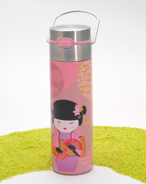 Doppelwandige Edelstahlflasche Leeza New Little Geisha rose 500ml