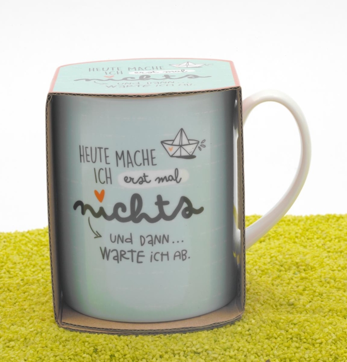 XL Tasse Porzellan Heute Tasse 600 ml