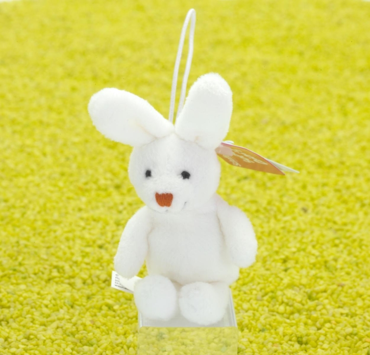 Schlüsselanhänger Supermini Hase Hoppsy weiß sitzend 6cm Schlüsselanhänger Supermini Hase Hoppsy weiß sitzend 6cm