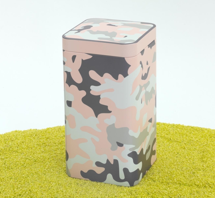 Teedose midi Camouflage in rose 500g