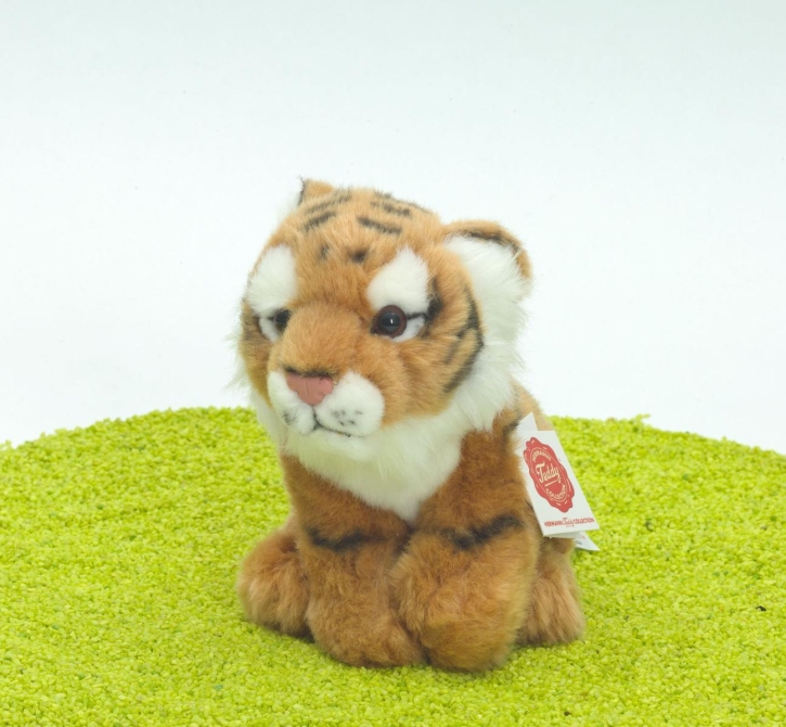 Plüschtier Tiger braun sitzend 15 cm