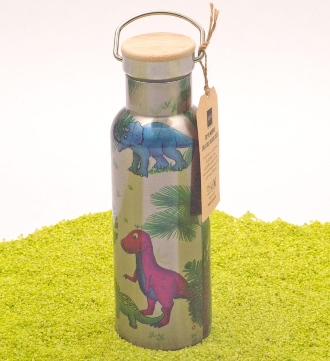 Doppelwandige Edelstahlflasche Dinos 500ml