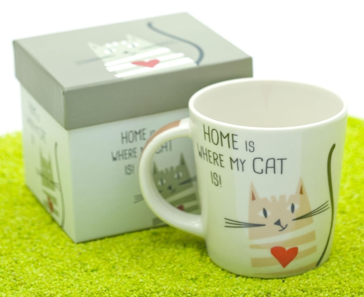 Henkelbecher Porzellan Trend Mug Home Cat 350ml