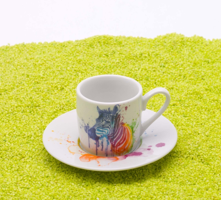Espressotasse Porzellan Watercoloured Animals - Zebra 85ml