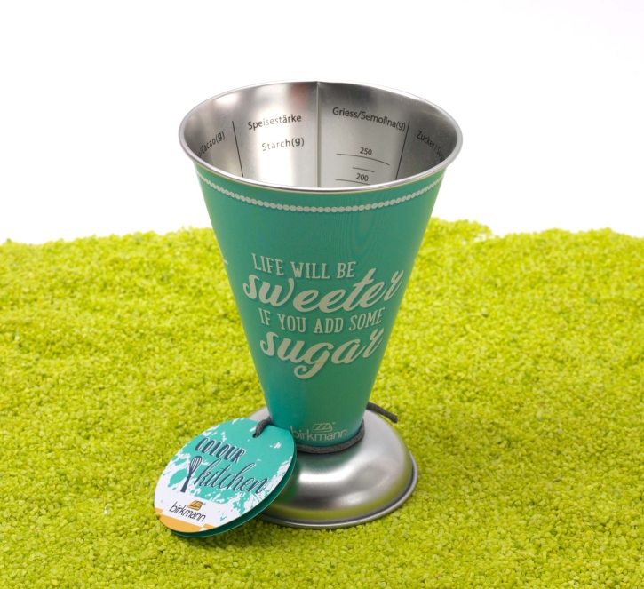 Colour Kitchen Messbecher Life will be sweeter if you add some sugar in türkis