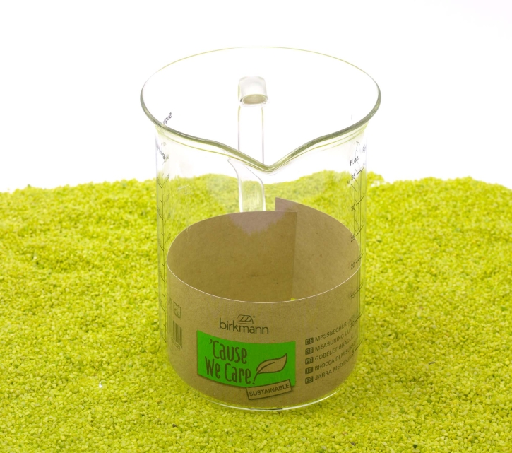 'Cause We Care Messbecher Messkanne Messkrug 1l aus Glas