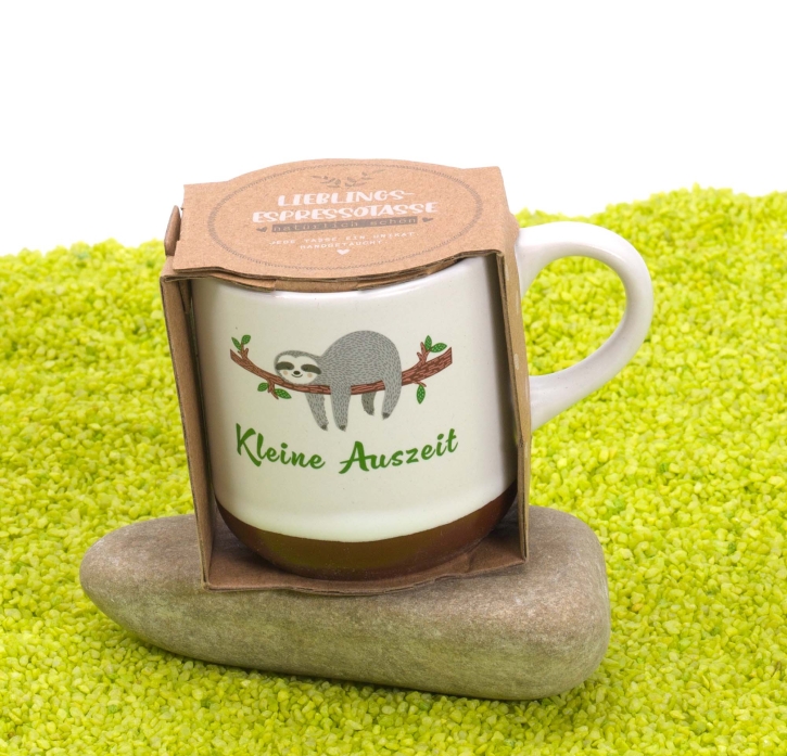 Espressotasse mit Gravur Auszeit