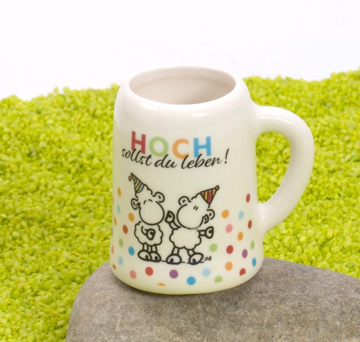 Schnapskrug Hoch sollst Du leben ! 5cl