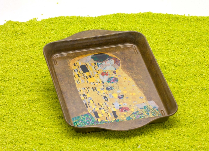 Tablett aus Metall Gustav Klimt - Der Kuss 21 x 2 x 14 cm