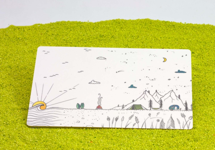 Brettchen aus Holz Camping Life 22 x15 cm