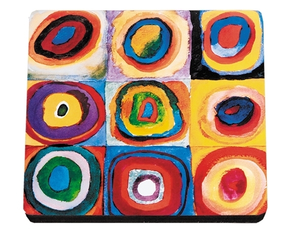 Untersetzer aus Filz mit MDF Druck Kandinsky - Farbstudie