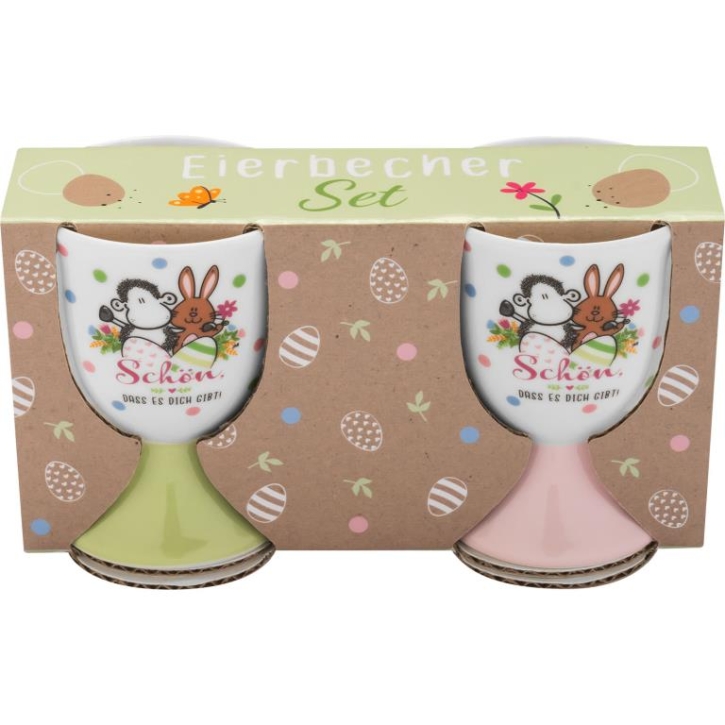 2er Set Eierbecher aus Porzellan Schön