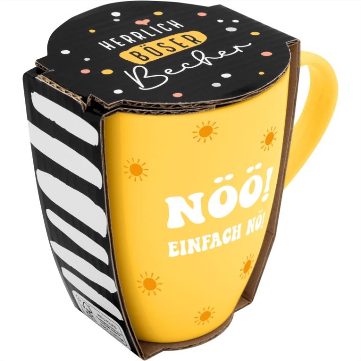 Becher Porzellan Herrlich böser Becher Nöö 350ml