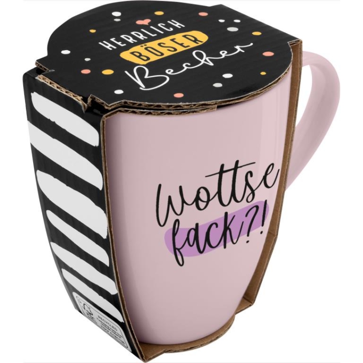 Becher Porzellan Herrlich Böser Becher Fack 350ml