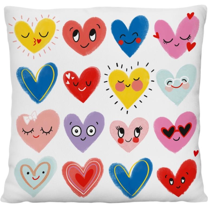 Kissen aus Plüsch Herzen