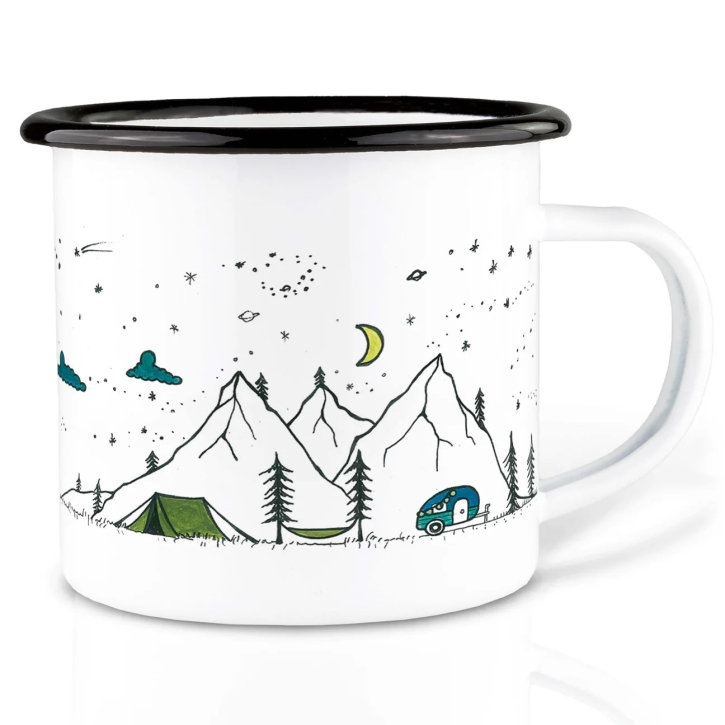 Tasse aus Emaille Camping Life 300ml